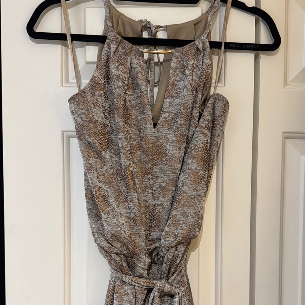 Snakeskin Print Sleeveless Dress